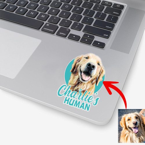Customized Pet Colourful Painting - Human Marvelous Stickers For Pet Owners,Dog Lovers