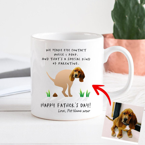 Personalized Dog Face Funny Happy Father's Day Mug