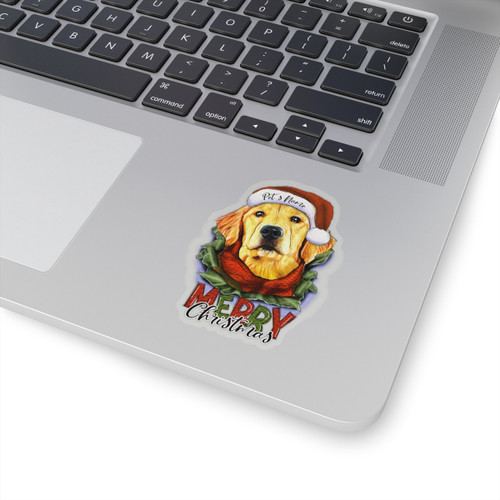 Custom Vintage Pet Christmas Sticker Gift For Dog Lovers, Pet Owners, Dog Mama, Dog Dads, Pet Rescue Team