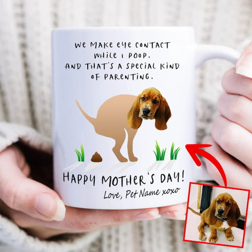 Personalized Dog Face Funny Dog Mom Gift For Mother's Day Mugs