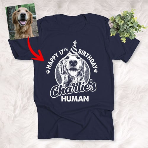 Custom Happy Birthday Unisex T-shirt Dog Mom Dog Dad Gift