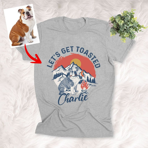 Let's Get Toasted With Dog Custom Unisex T-shirt