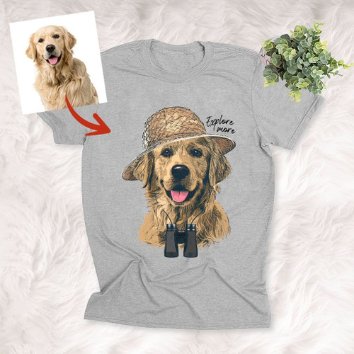 Explore More With Dog Custom Unisex T-shirt