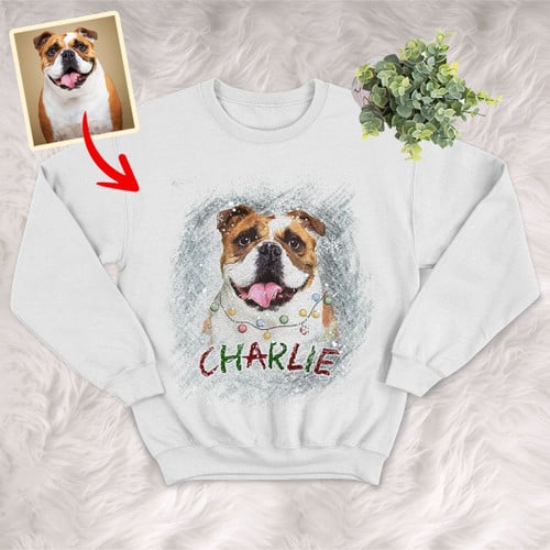Personalized Christmas Dog Vintage Sweatshirt [Christmas Gift]