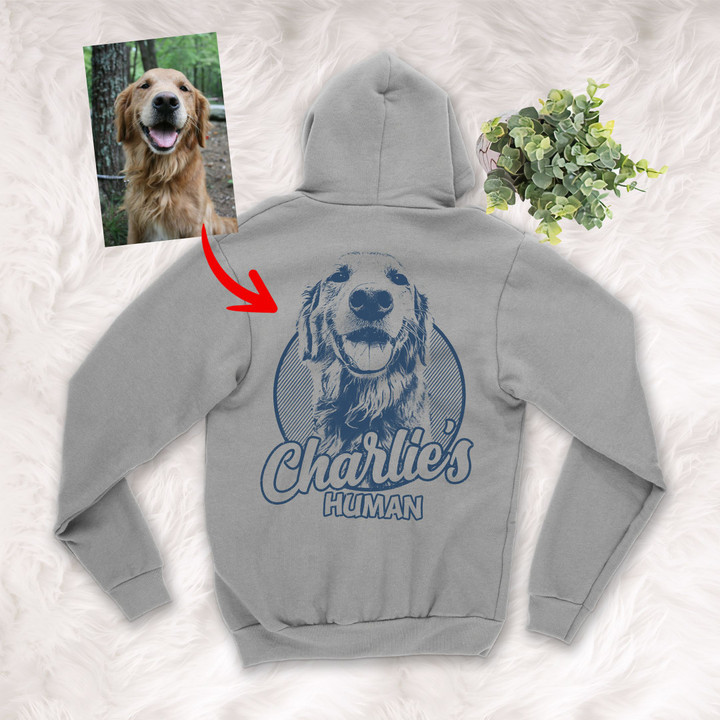 Personalized Dog Zip Hoodie For Humans Custom Dog Zip Hoodie For Dog Lovers