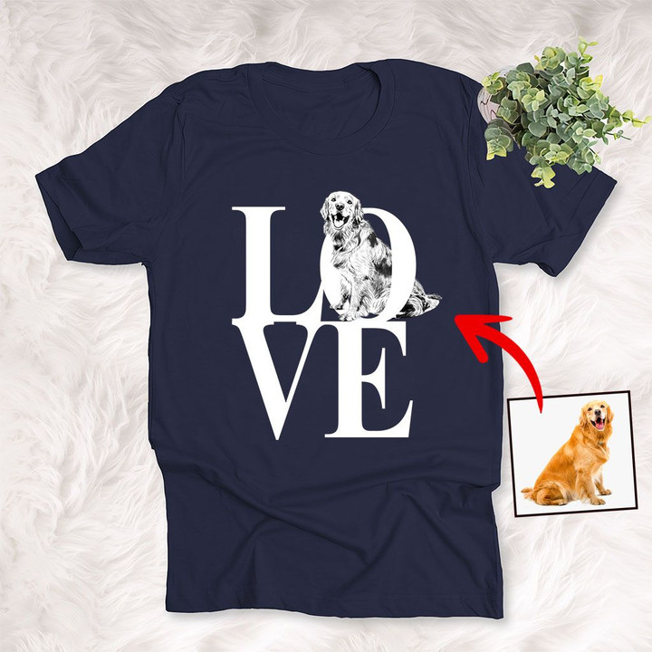 Love Dog Custom Unisex T-shirt, Funny Gift For Dog Lovers, Dog Owners