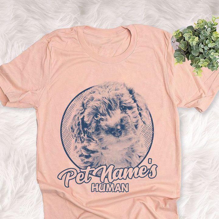Personalized Aussiedoodle Dog Shirts For Human Bella Canvas Unisex T-shirt Heather Peach