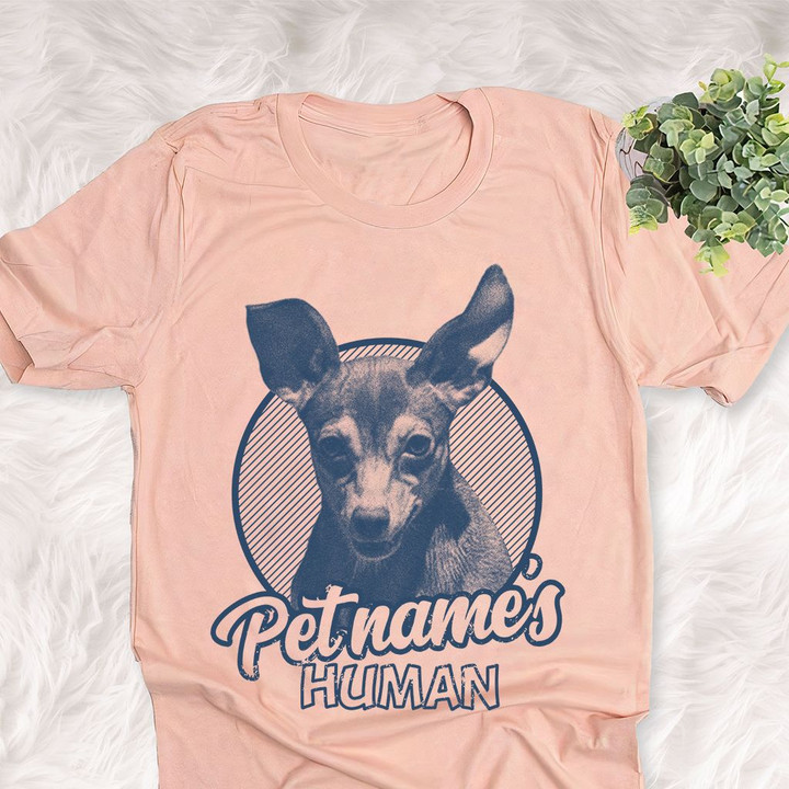 Personalized Chiweenie Dog Shirts For Human Bella Canvas Unisex T-shirt Heather Peach