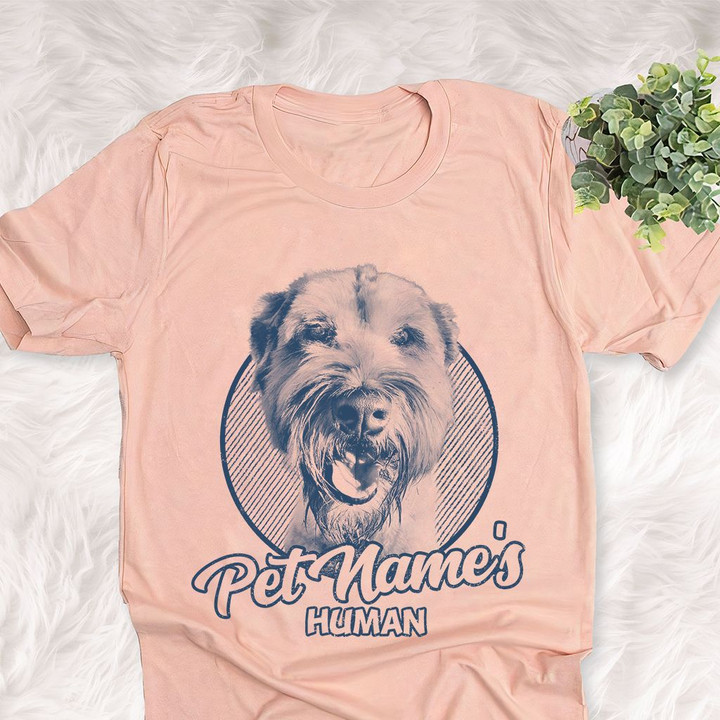 Personalized Wheaten Terrier Dog Shirts For Human Bella Canvas Unisex T-shirt Heather Peach