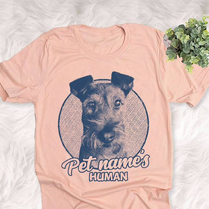 Personalized Irish Troodle Dog Shirts For Human Bella Canvas Unisex T-shirt Heather Peach