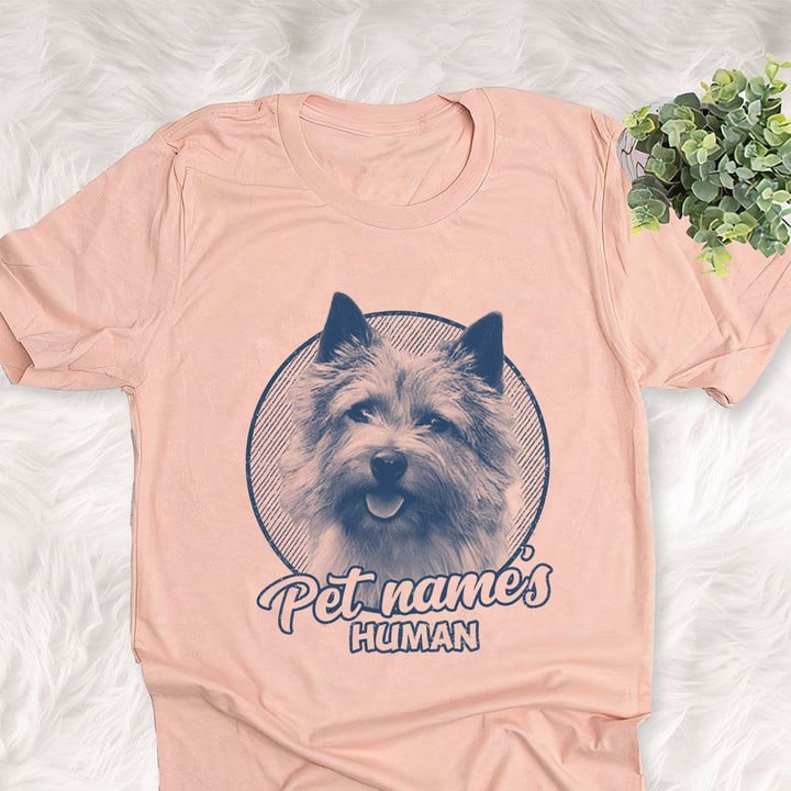 Personalized Norwich Terrier Dog Shirts For Human Bella Canvas Unisex T-shirt Heather Peach