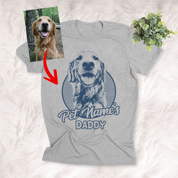 Personalized Dog Dad Shirt With Dog Faces Gifts For Dog Dad In Father's Day