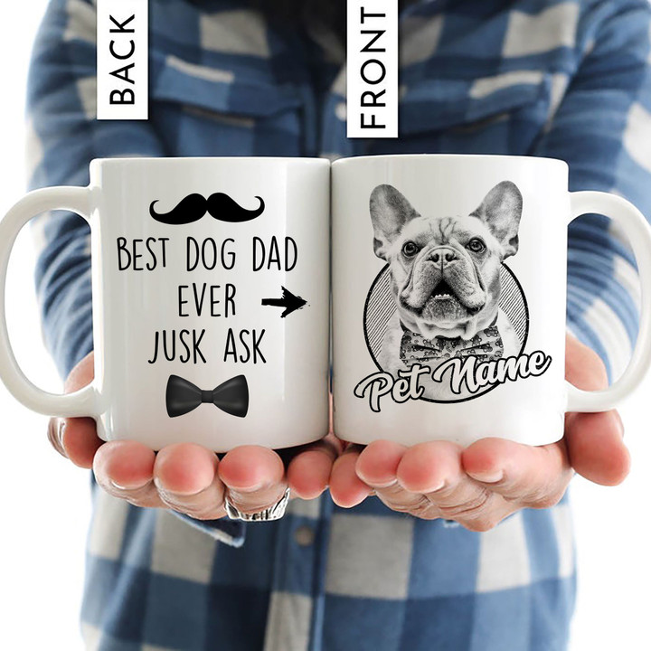Best Dog Dad Ever Personalized Mug Father's Day Gift, Gift for Dog Dad, Dog Papa
