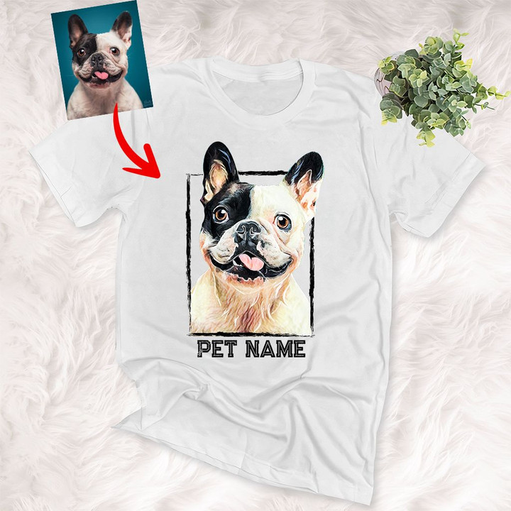 Personalized Graphic Custom Dog Photo Unisex T-Shirt For Dog Lover