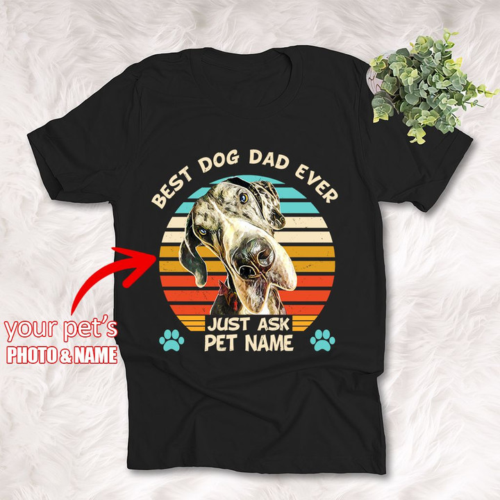 Best Dog Dad Ever Personalized Funny T-shirt Father's Day Gift For Daddy