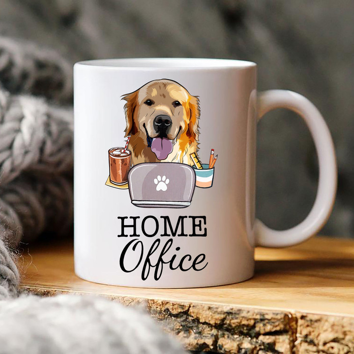 Home Offical Colorful Painting Pet Portrait Personalized Mug Gift For Fur Dad, Dog Lover
