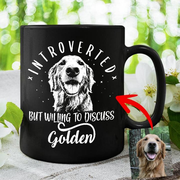 Introvert But Willing To Discuss Dogs Custom Dog Sketch Coffee Mug Gift For Fur Mom, Dog Lovers, Introvert People