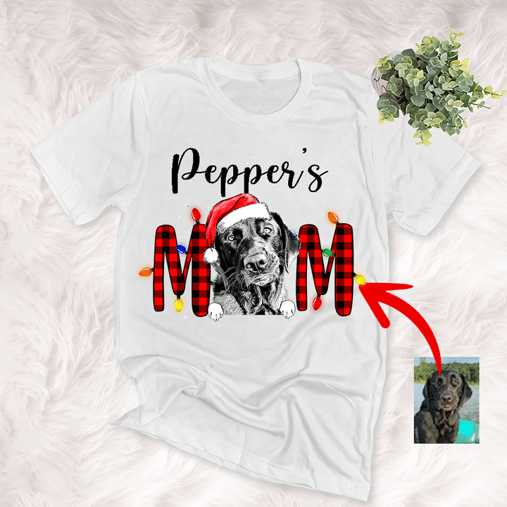 Personalized Sketch Pet Portrait Merry Christmas T-Shirt Gift For Christmas