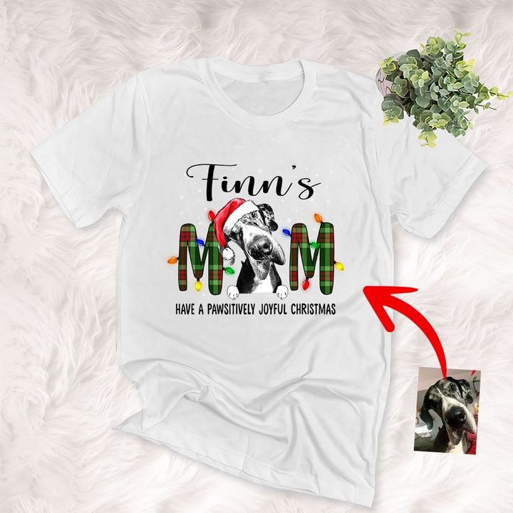 Fur Mom Sketch Pet Portrait Custom Dog T-Shirt Christmas Gift For Dog Lover, Dog Parents