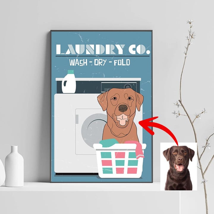Personalized Pet Laundry Room Poster Gift For Pet Owners Dog Lovers