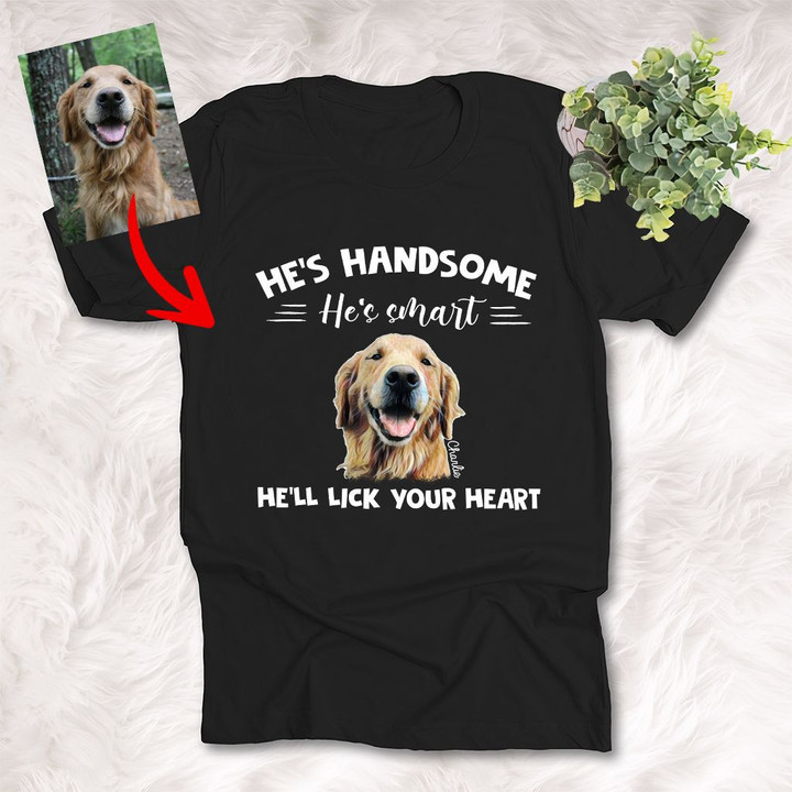 Customized Dog Quote Colorful Portrait T-Shirt, Petlover Gift, Birthday's Gift