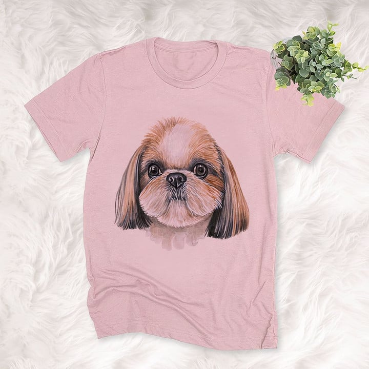 Shih Tzu Water Color Style Dog Lover Unisex T-shirt