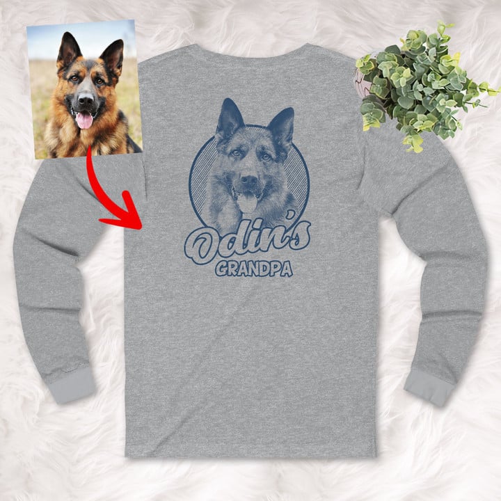 Personalized Dog Long Sleeve Shirt For Humans Backside Long Sleeve Shirt