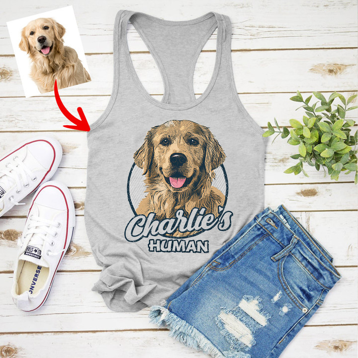 Personalized Vintage Dog Tank top For Dog Mom