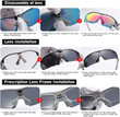 Polarized Sports Sunglasses Cycling Glasses with 5 Interchangeable Lenses