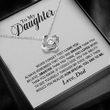(Almost Sold Out) To My Daughter - Never Forget That i Love You - Necklace