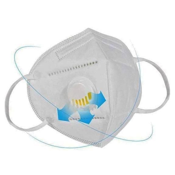 ✨Kn95 White Disposable Face Masks With Flow Exhalation Valve