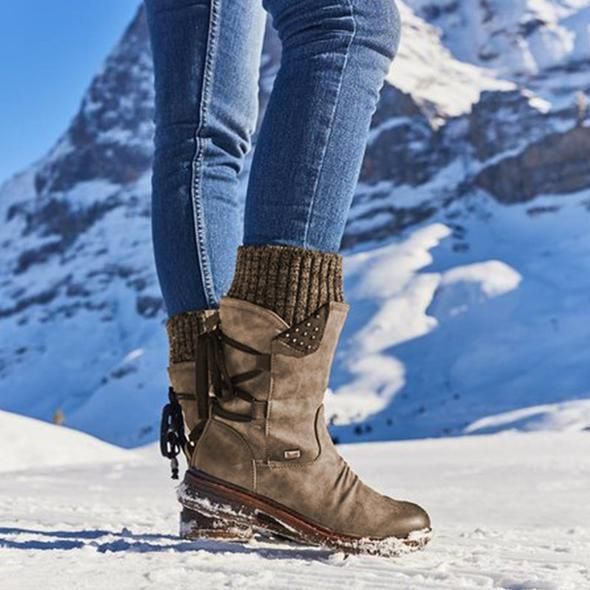 Women's Winter Warm Back Lace Up Snow Boots 🔥AUTUMN SALE 50% OFF🔥