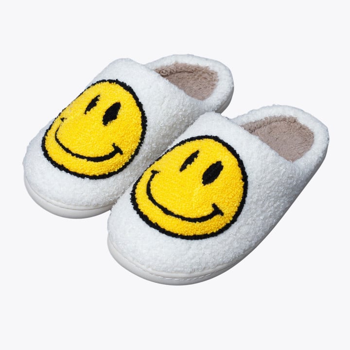 Retro Smiley Face Soft Plush Comfy Warm Slip-On Slippers 🔥HOT SALE 50% OFF🔥