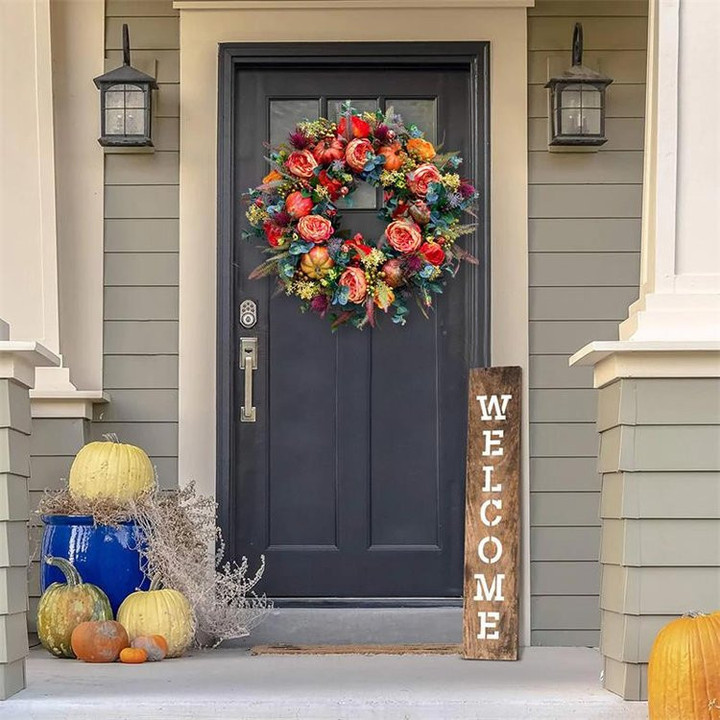 Fall Peony And Pumpkin Wreath – Year Round Wreath 🔥HOT DEAL - 50% OFF🔥