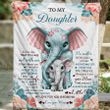 To my daughter Elephant Fleece Blanket