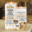 Mom To Son - And my son forever - Candle Holder Color