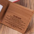 Mom To Son - Remember I Love You - Bifold Wallet