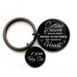 Sisters forever - Black Round Keychain