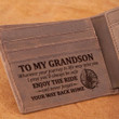 Grandma to Grandson - I Pray You'll Always Be Safe - Wallet With Clipper