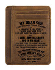 Card Wallet - Mum To Son, I Love You Now And Forever