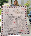 To My Wife - First Date, First Kiss, First Love Blanket