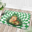 3D Leprechaun Doormat - St Patty Decoration - Funny Irish Rug - St Patrick's Day Doormat