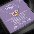 Loved More Than You Know - Sterling Silver Dad To Daughter Interlocking Heart Necklace