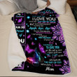 Mom To Daughter Blanket - NEVER FORGET THAT I LOVE YOU -  Fleece Blanket for Daughter From Mom, Best Gift for Birthday, Christmas