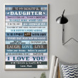 Mom To Daughter - Smile More Worry Less - Vertical Matte Posters