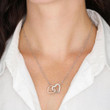 To My Daughter - Be Brave, Have Courage & Love Life - Interlocking Heart Necklace