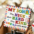 Mom To Son - Play Nice Work Hard Stay Kind - Colorful Music Box
