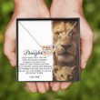 To My Daughter - This Old Lion Will Always Have Your Back - Heart Necklace