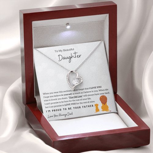 To My Beautiful Daughter - I'm Proud To Be Your Father (Forever Love Necklace) 🔥SALE 50% OFF 🔥