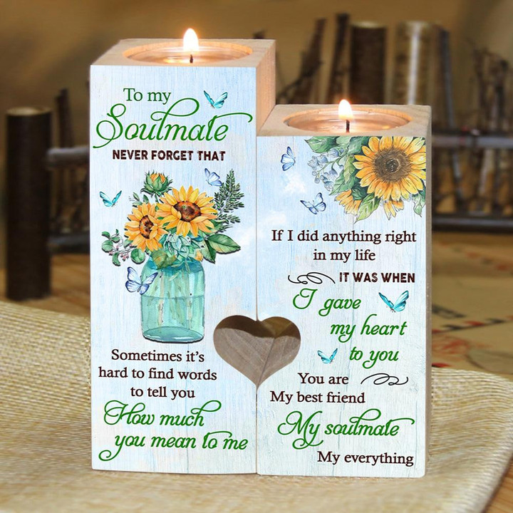 To My Soulmate - Never forget that - Candle Holder Color